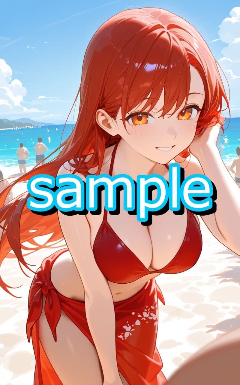 幼なじみお姉さんに日焼け止め塗ってたら勃起バレして岩陰でSEXするイラスト集 サンプル1