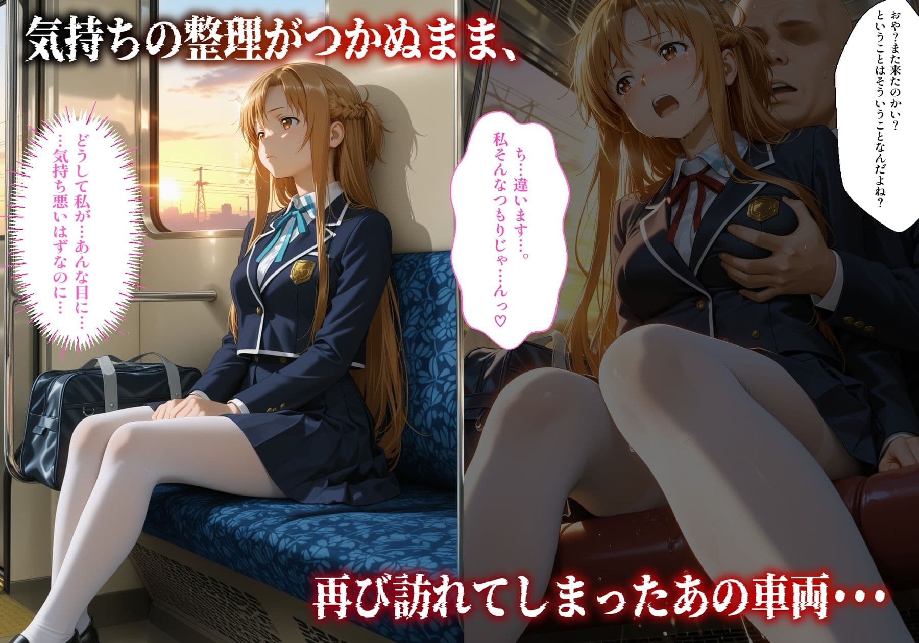 【処女孕ませ専用車両】連続中出しで肉便器化したヒロイン  -結〇明日奈- サンプル5