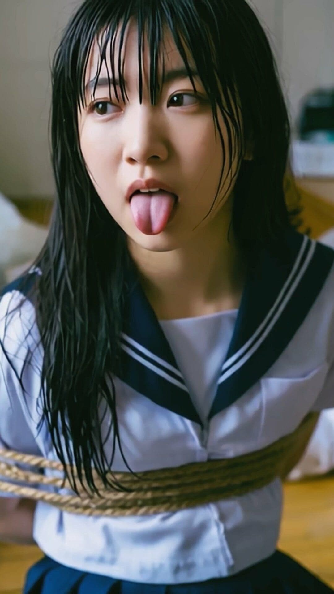 舌フェチ13 AI 制服縛り サンプル5