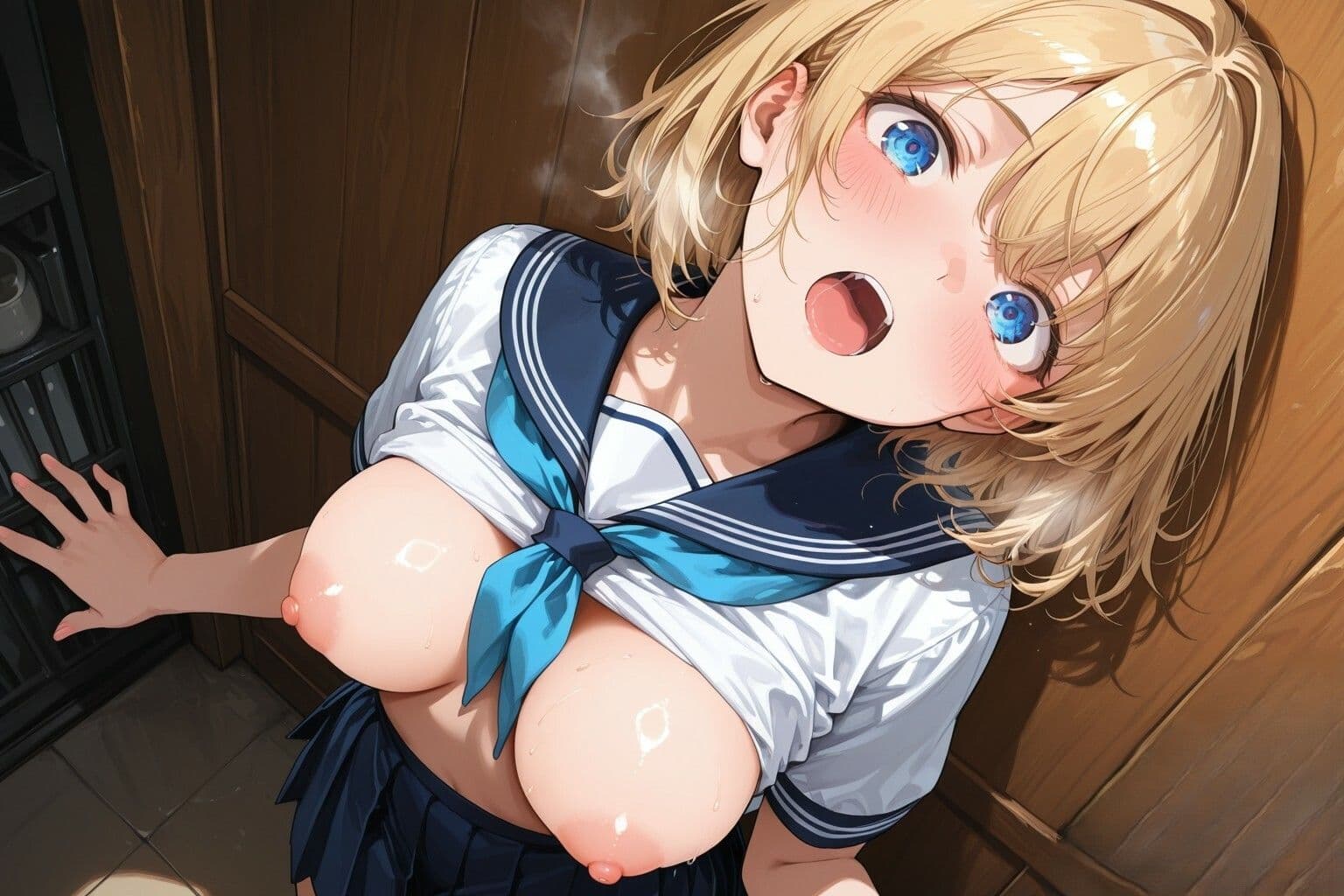 爆乳制服生ハメ騎乗位 サンプル1