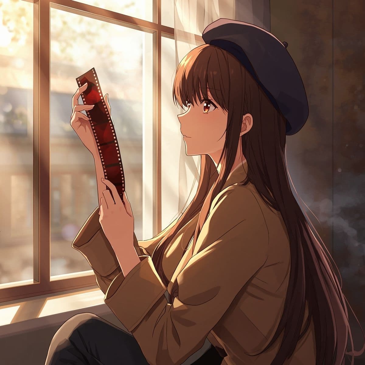 【AIイラスト集】NOSTALGIA III - 追憶のネガフィルムと夕暮れの遊園地 - サンプル5