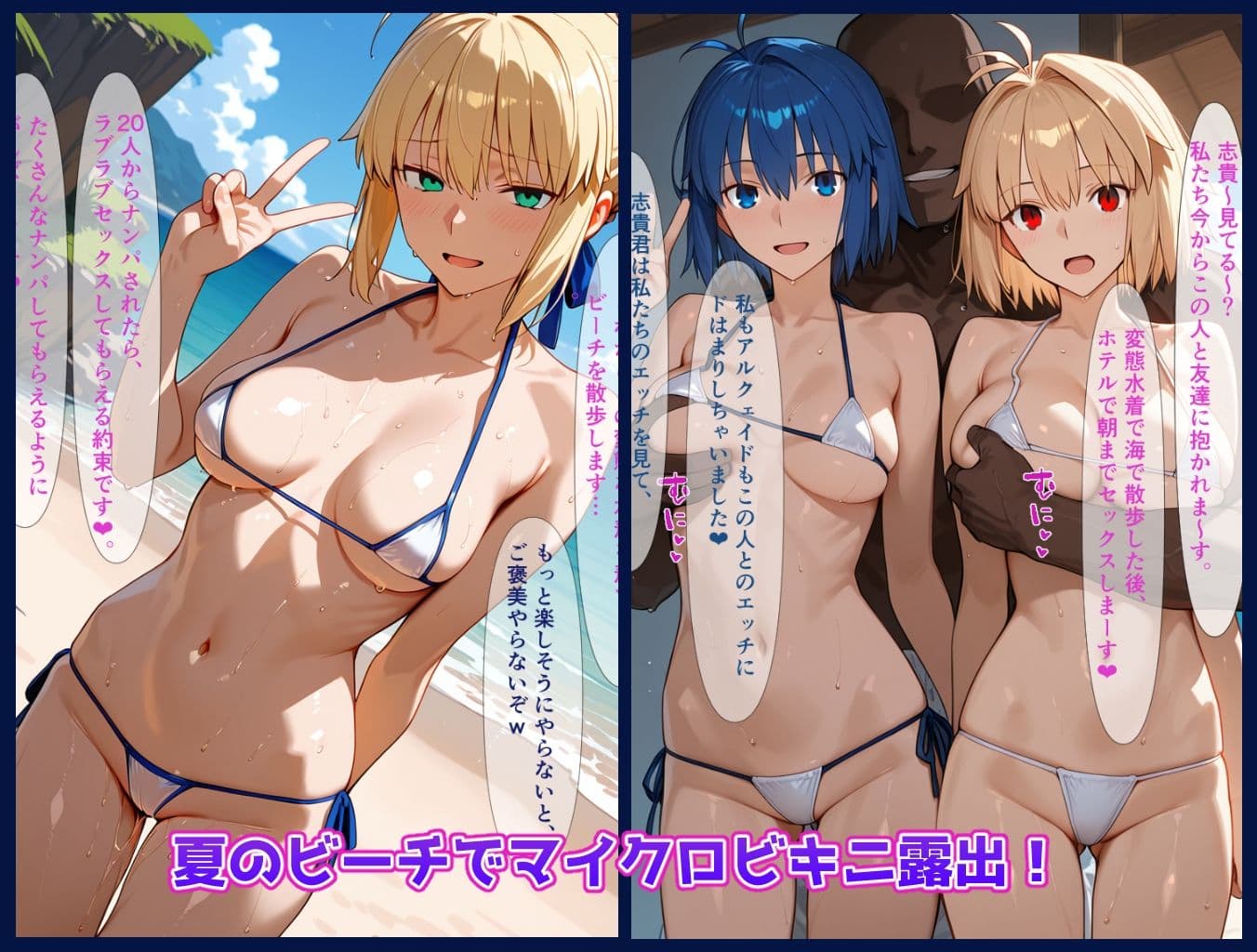 いいなり奴●型月女子〜マイクロビキニで寝取られ露出＆SEX編〜 サンプル1
