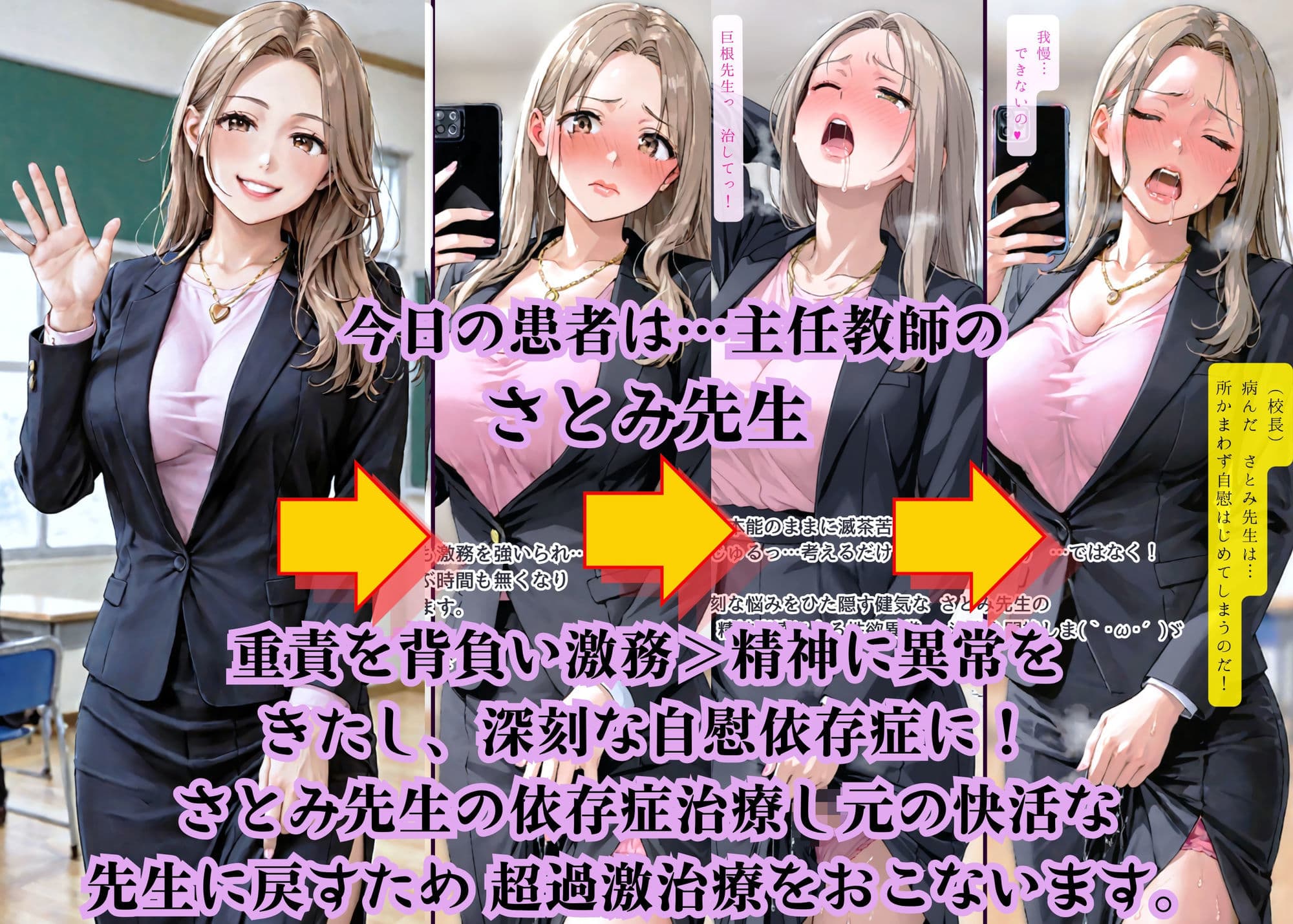イラスト版 名門女子校の悩める女子校生マル秘治療大作戦（教師編）  さとみ先生の場合 サンプル2