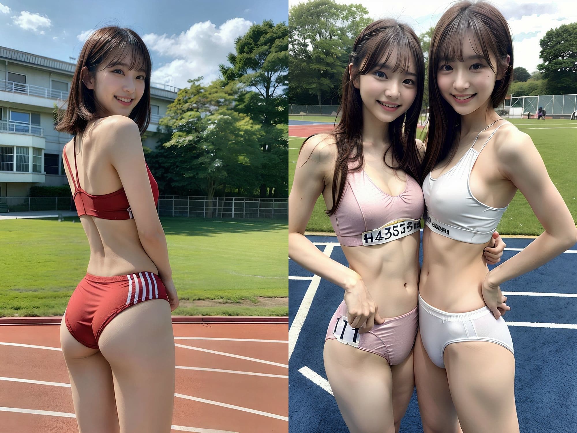 【動画2本セット】アスリート陸上女子総集編 サンプル1