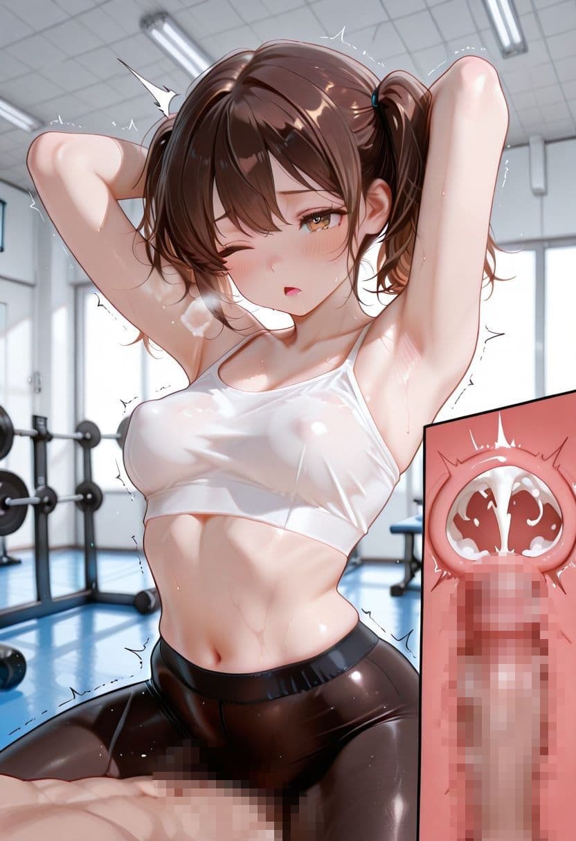 筋トレ中に彼女と…（はーと） サンプル8