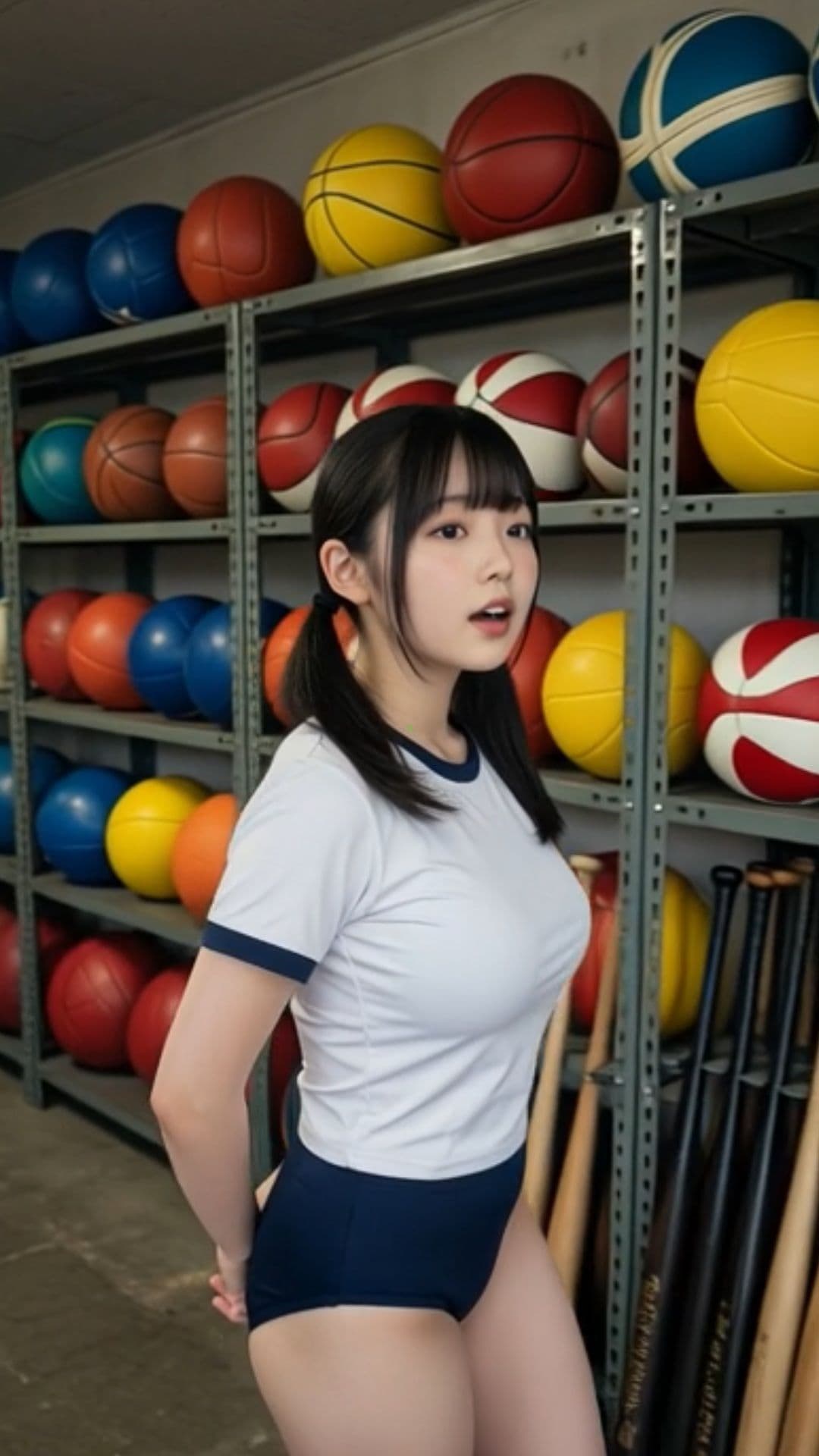 爆乳女子校生 JK 女子大生 巨乳 スクール水着 体操服 ブルマ 制服 部活 バレー 体育 Tシャツ タンクトップ サンプル7