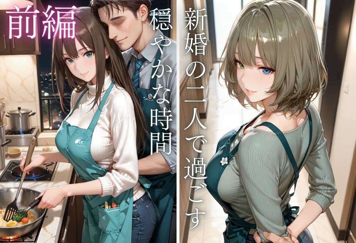 純愛新婚の果てに…裸エプロン妻の隣人NTRでハート目にVol.1 サンプル4