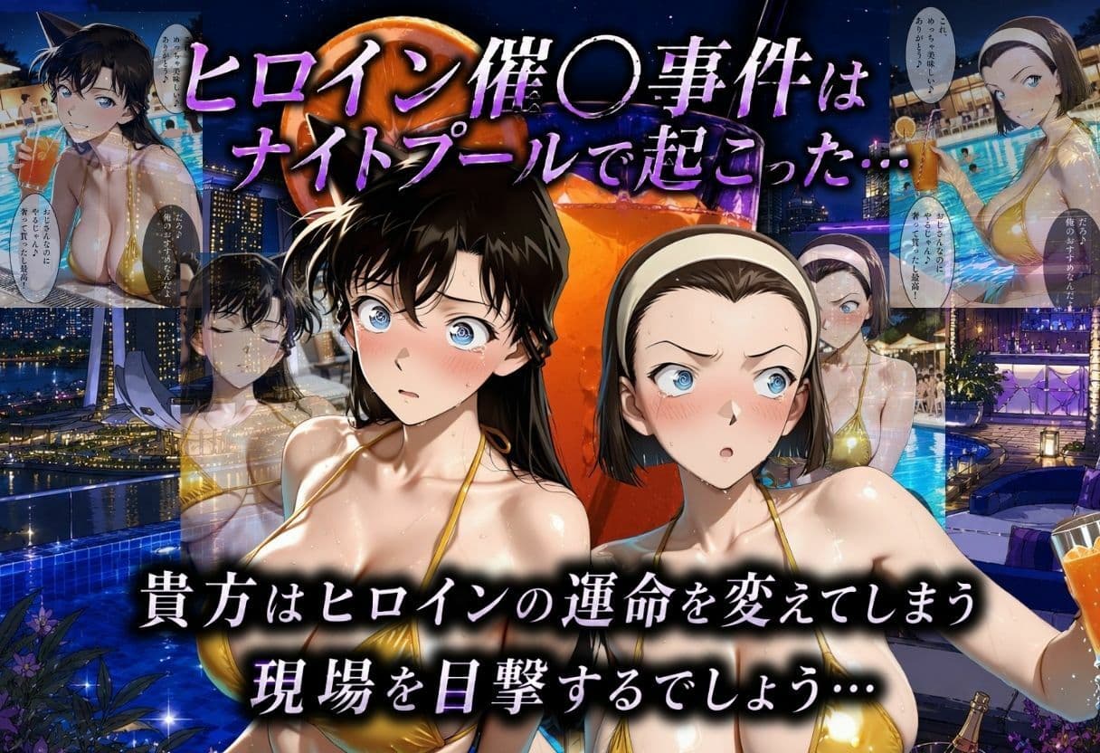 ナイトプールで堕ちた夏 〜黄ビキニの巨乳美女が太った男の催？？媚？？で連続中出しされるまで〜 サンプル3