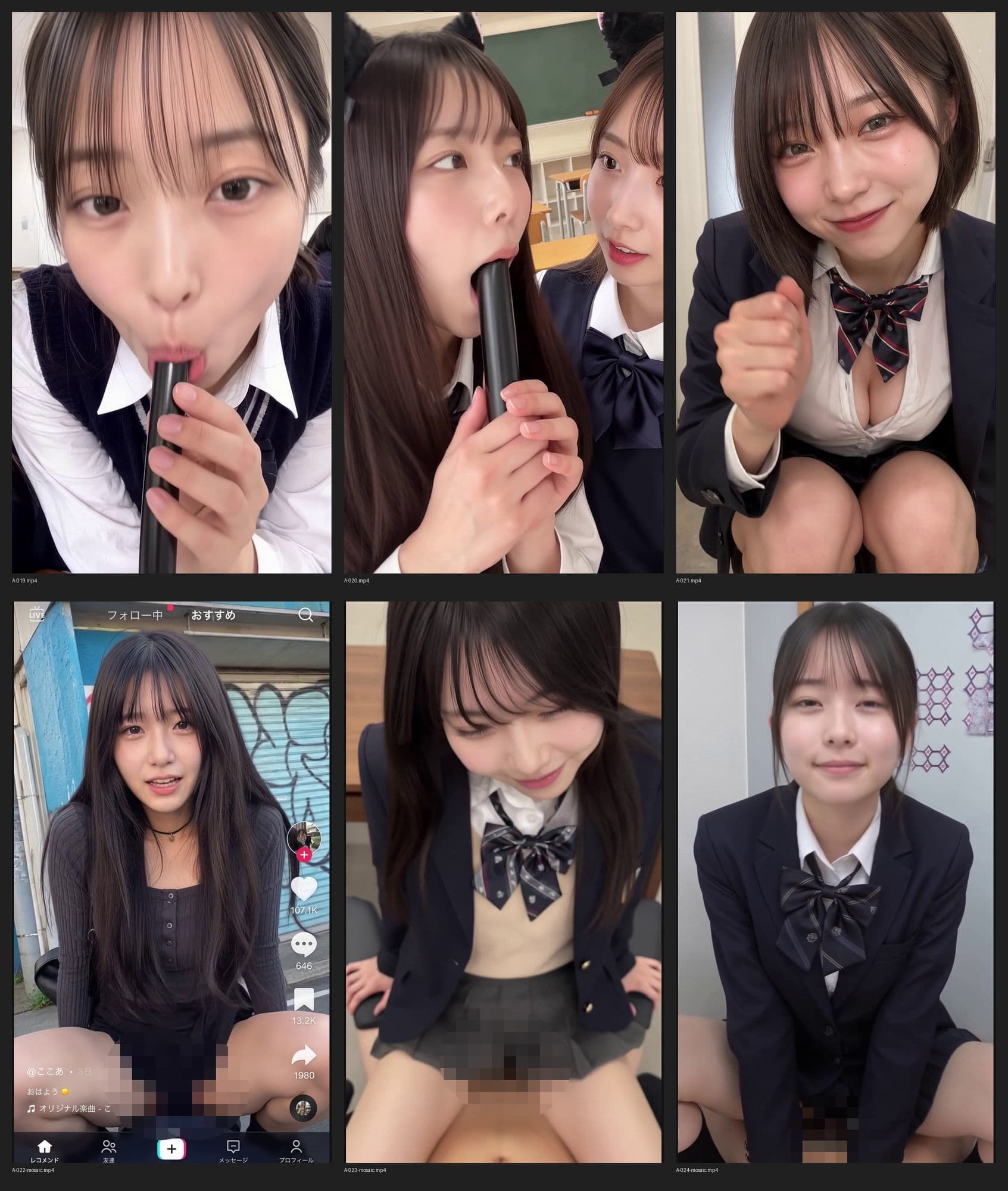 ［30秒］ 何といってもどうしても可愛いJ○にシコられたい！2  疑似手コキ・疑似フェラなど  各動画30秒以上. サンプル8