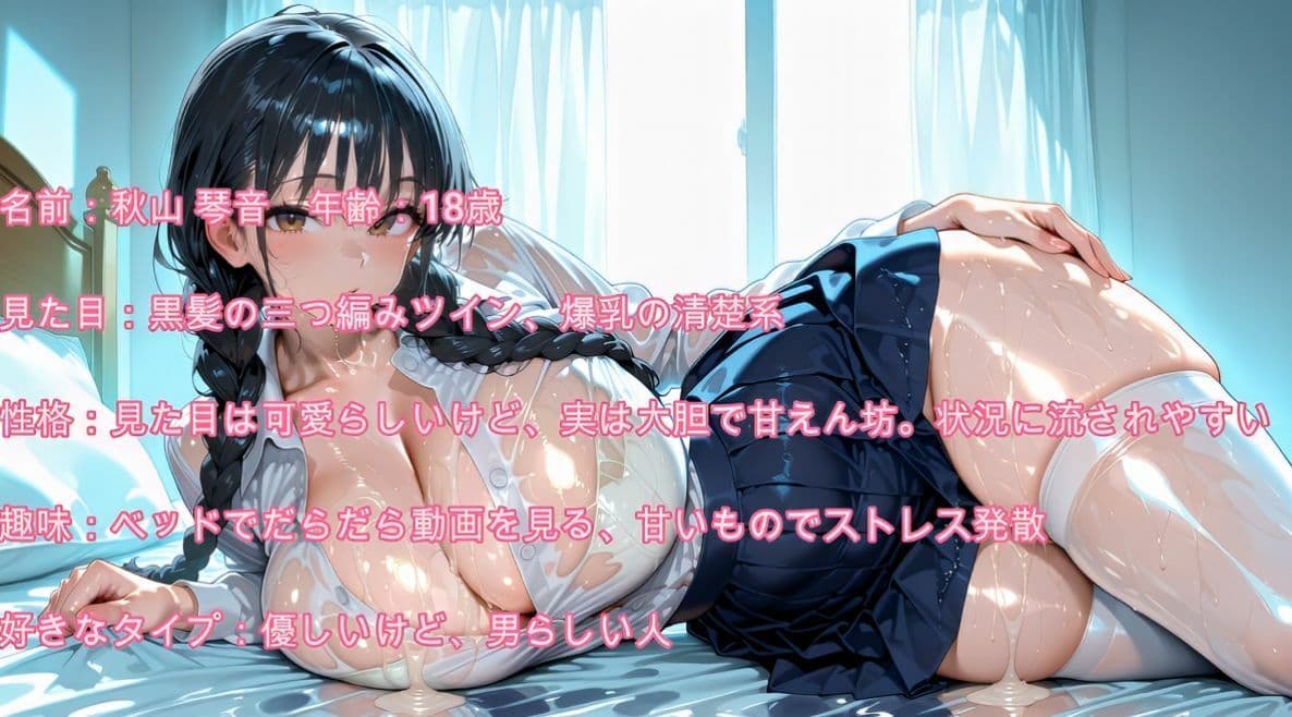 【特別価格】爆乳の制服JKとあまあまのぬるぬるセックス サンプル1