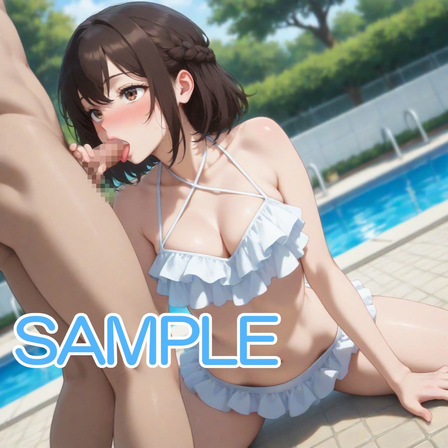 水着な女の子とプールで×××1 サンプル4