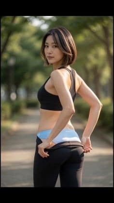 ショートヘアのレギンスお姉さんのパンチら撮影会 サンプル3