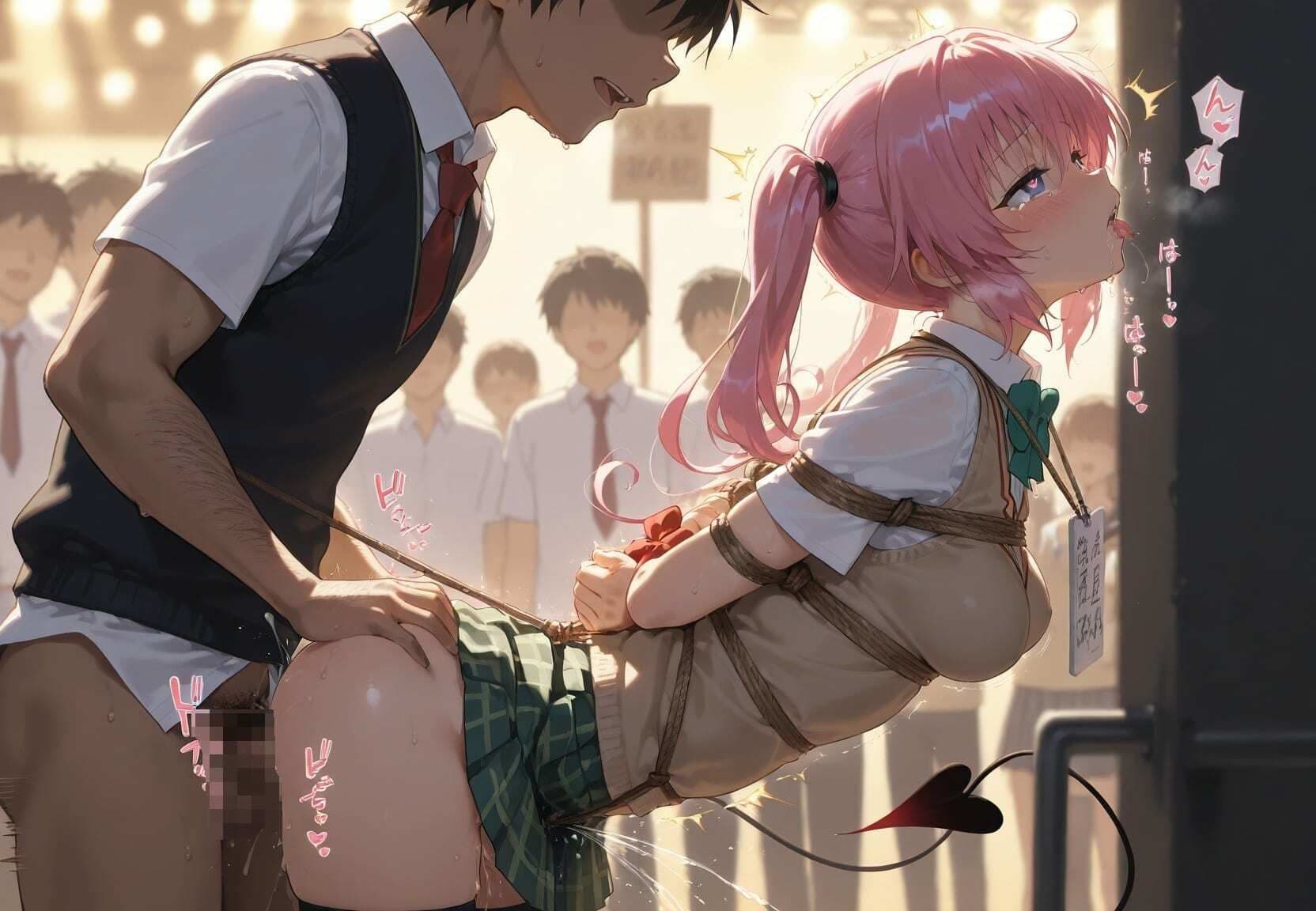 清楚JK彼女が文化祭で「全員の精液受けます」って公衆便器化www T〇LOVEる サンプル7