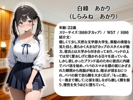 彼氏に内緒の初心者パパ活女子は催●NTRでおじさんのチンポの虜になりました  1人目あかり サンプル1
