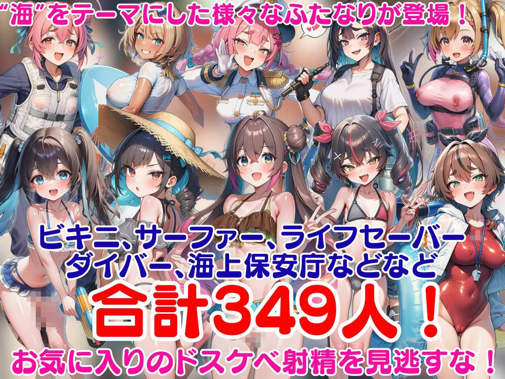 即堕ちふたなりビーチ〜海に集まるドスケベふたなりをオスのマジカルチンポで無様アヘ顔大量射精させる即堕ちCG集〜 サンプル3