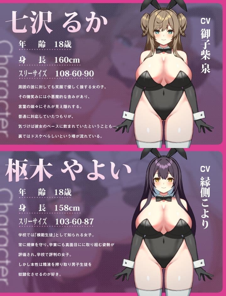 【ぬるぬる60FPS Live2D動画＆乳首責め90分音声作品付き】乱れた風紀はバニーガールJKが正します！ 〜反省は中出し射精のあとで〜 【KU100】 サンプル2