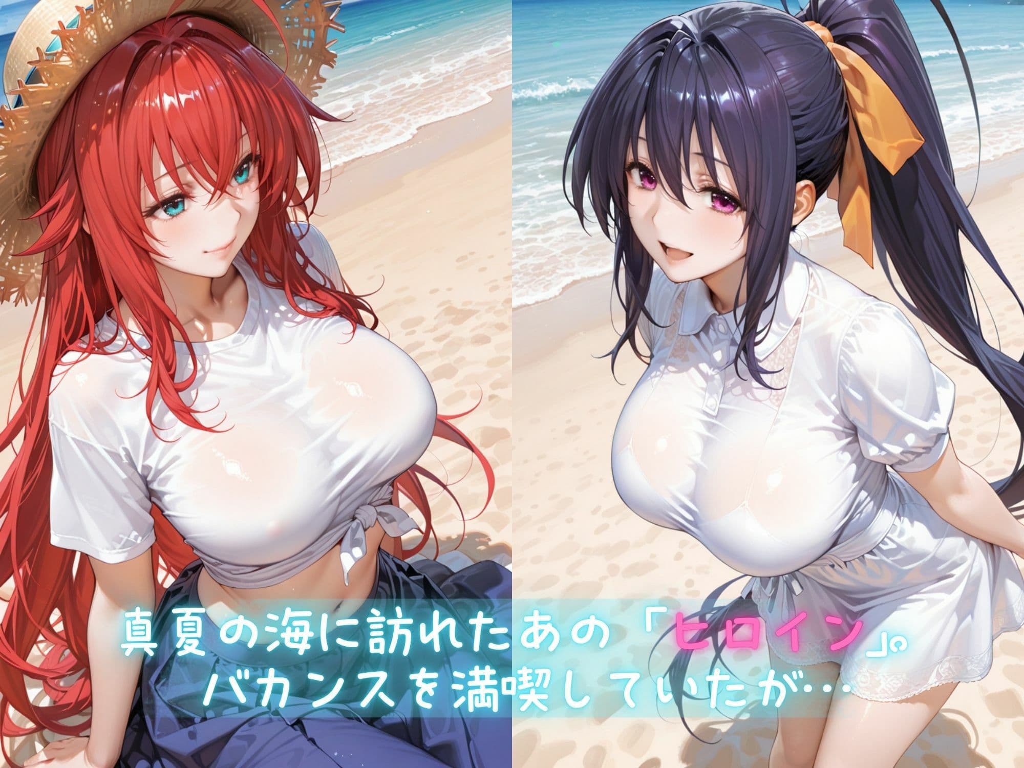 メス堕ちヒロイン  〜 リ●ス＆あ●の 夏の海編 〜 サンプル1
