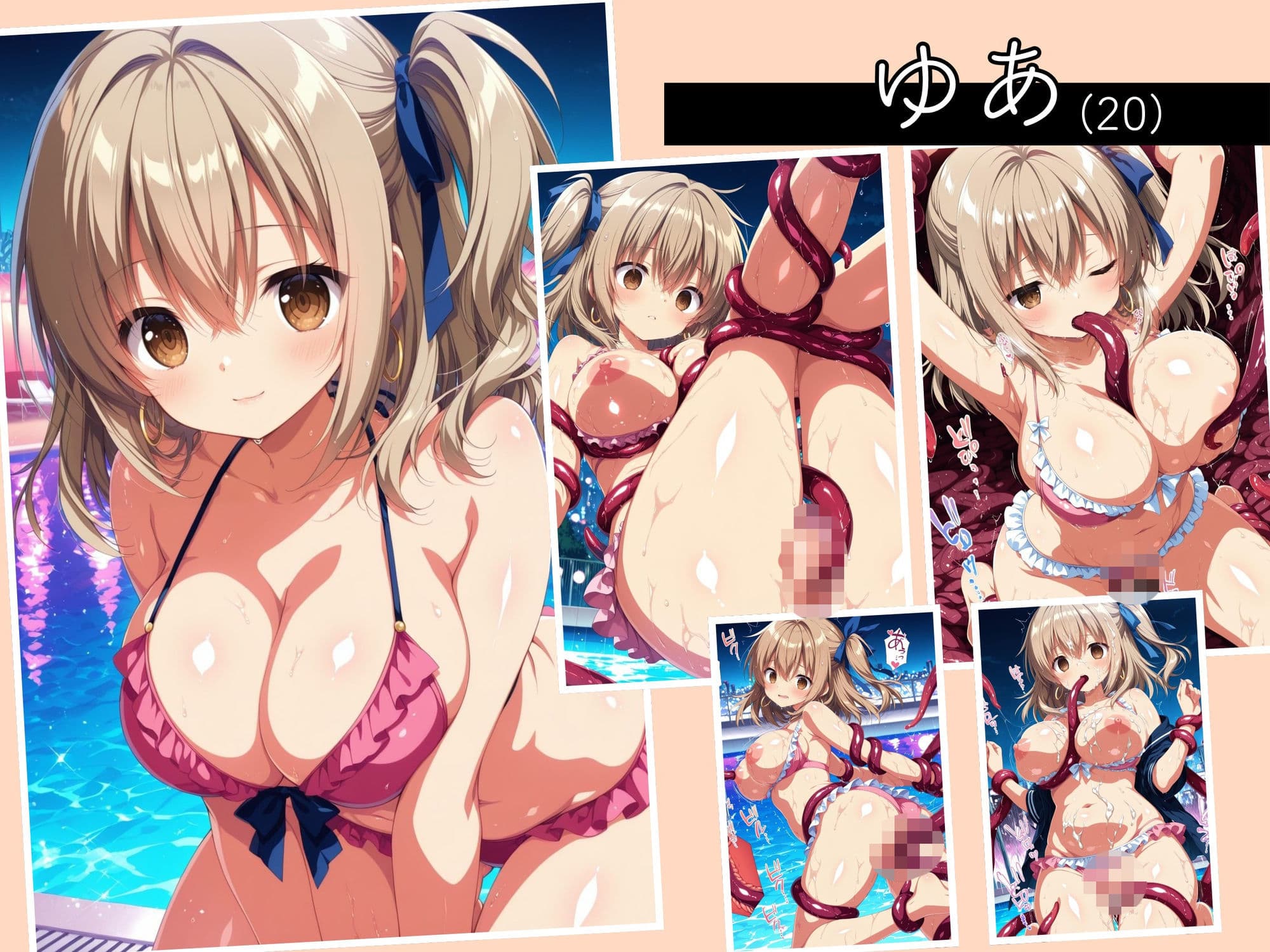 二度と戻れぬ快楽の穴 触手に堕ちた少女達 〜巨乳ギャル×水着編〜 Vol.1 サンプル3