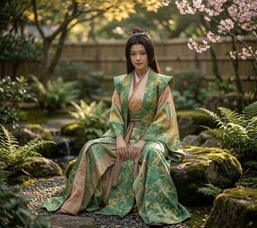 戦国乙女・おくに絵巻「乱れる着物、一夜の秘め事」 サンプル1