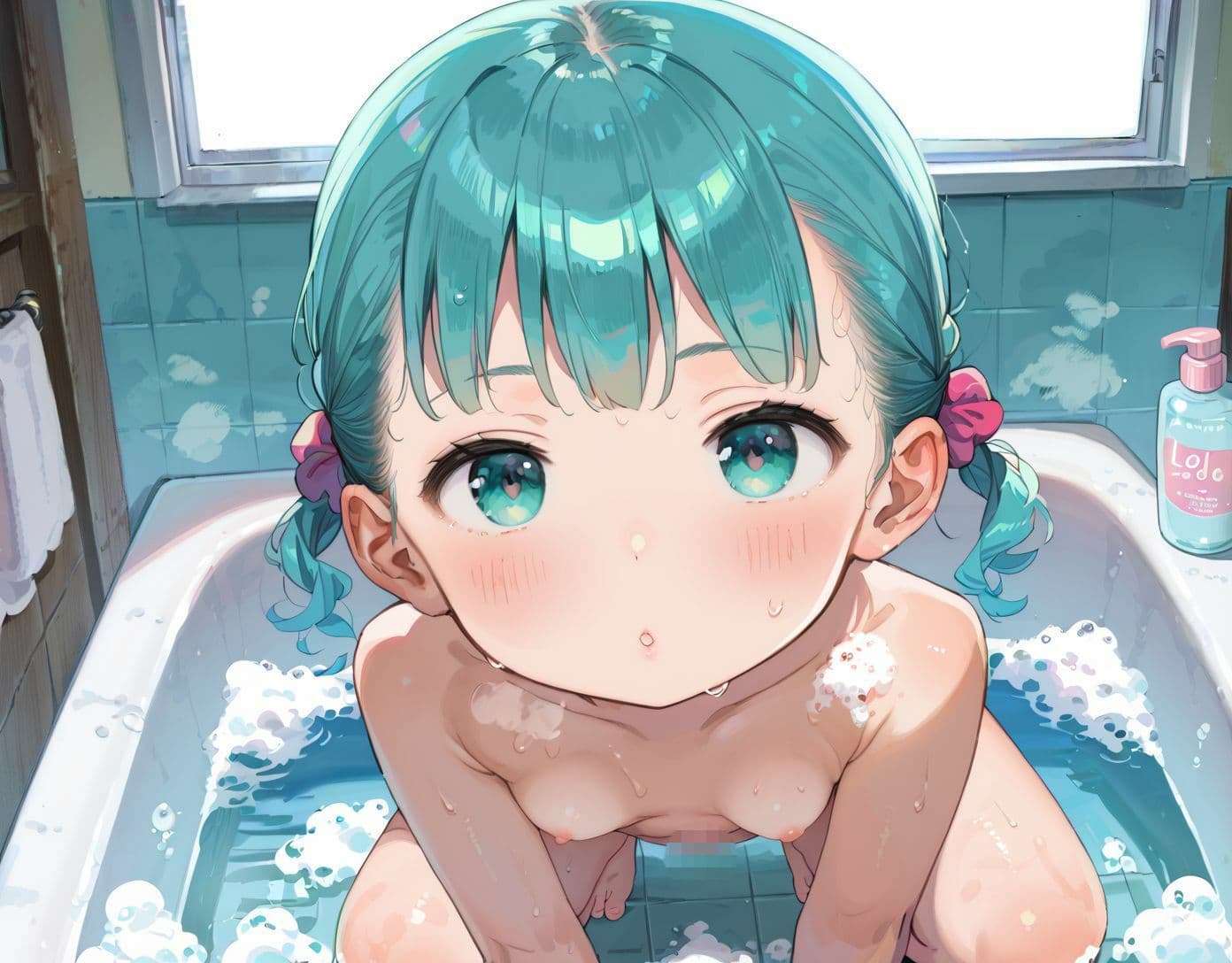 童顔ちっぱいむすめ、 お風呂輪●プレイにハマる サンプル4