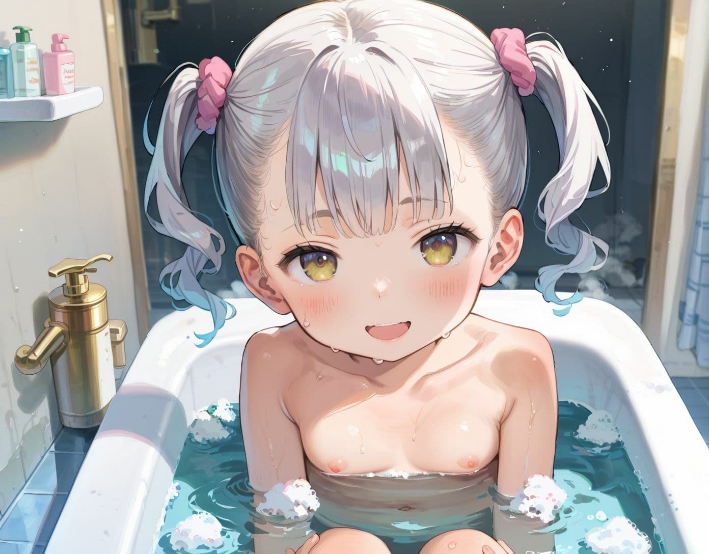 童顔ちっぱいむすめ、 お風呂輪●プレイにハマる2 サンプル5