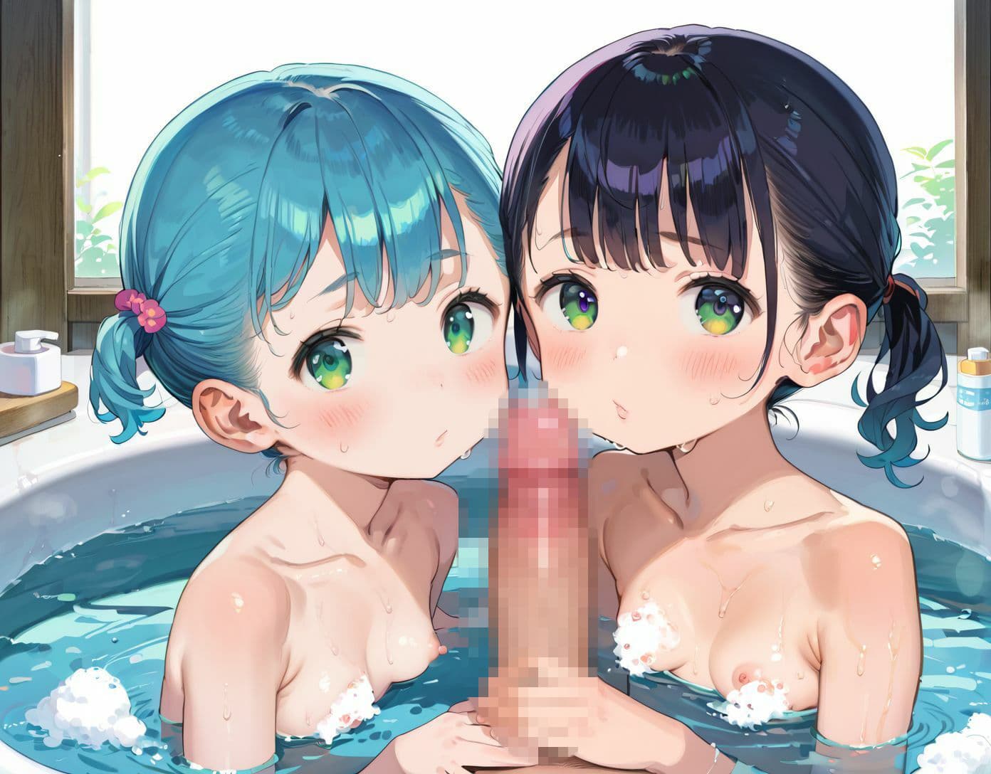 童顔ちっぱいむすめ、 お風呂輪●プレイにハマる2 サンプル8