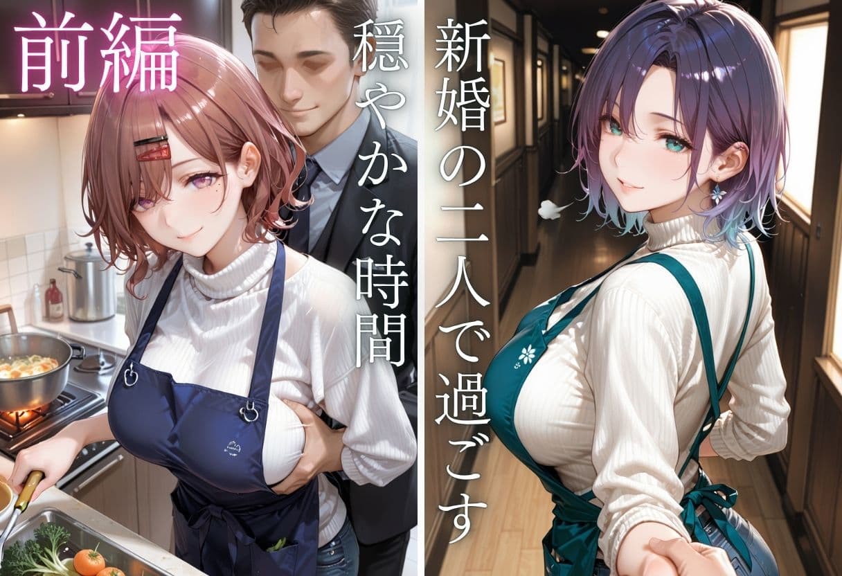 純愛新婚の果てに…裸エプロン妻の隣人NTRでハート目にVol.2 サンプル4