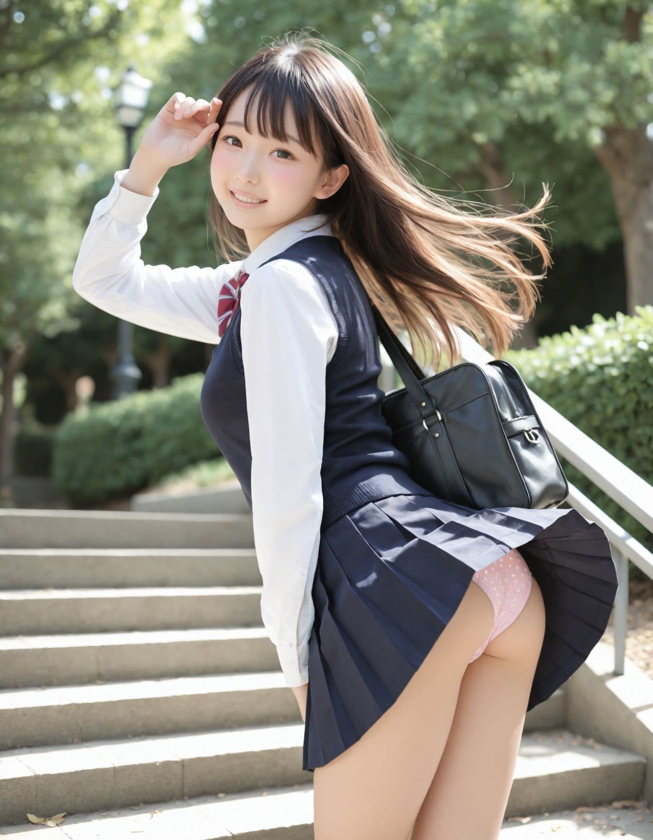 制服パンチラ part-3【風】 サンプル4