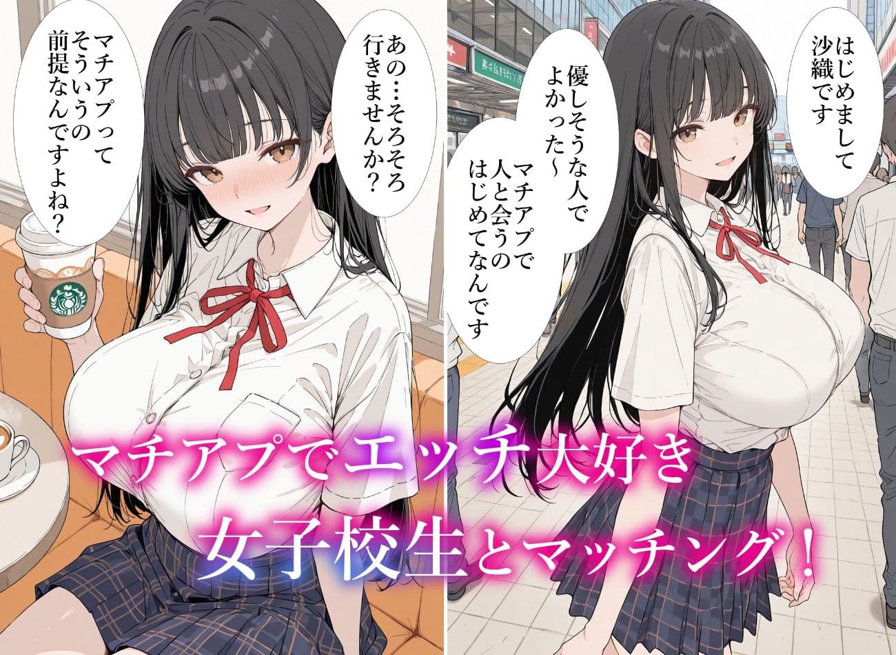 マチアプで出会った女子校生がセックス前提だったから中出ししまくった話 サンプル1