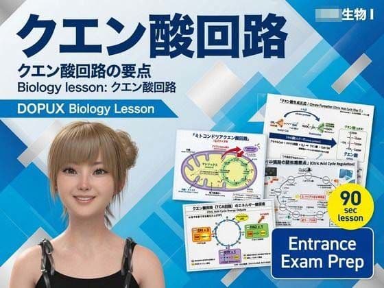 【▲20】一ノ瀬廻里 大学に進学し強豪予備校『DOPUX（ドピュックス』で生物I，IIを教える名物講師に！（Vol.022:クエン酸回路）