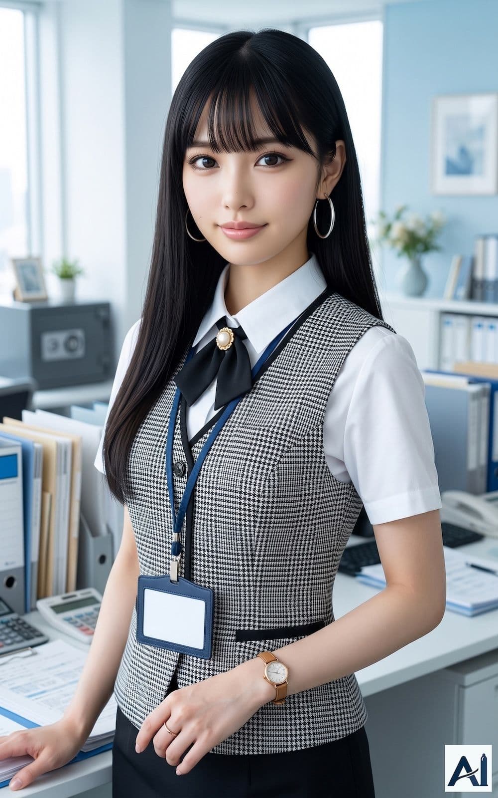 ［AI写真集］ AIC-Photo 背徳のV Premier 07:経理部 新人 りえ（理瑛）月曜の夜職 サンプル2
