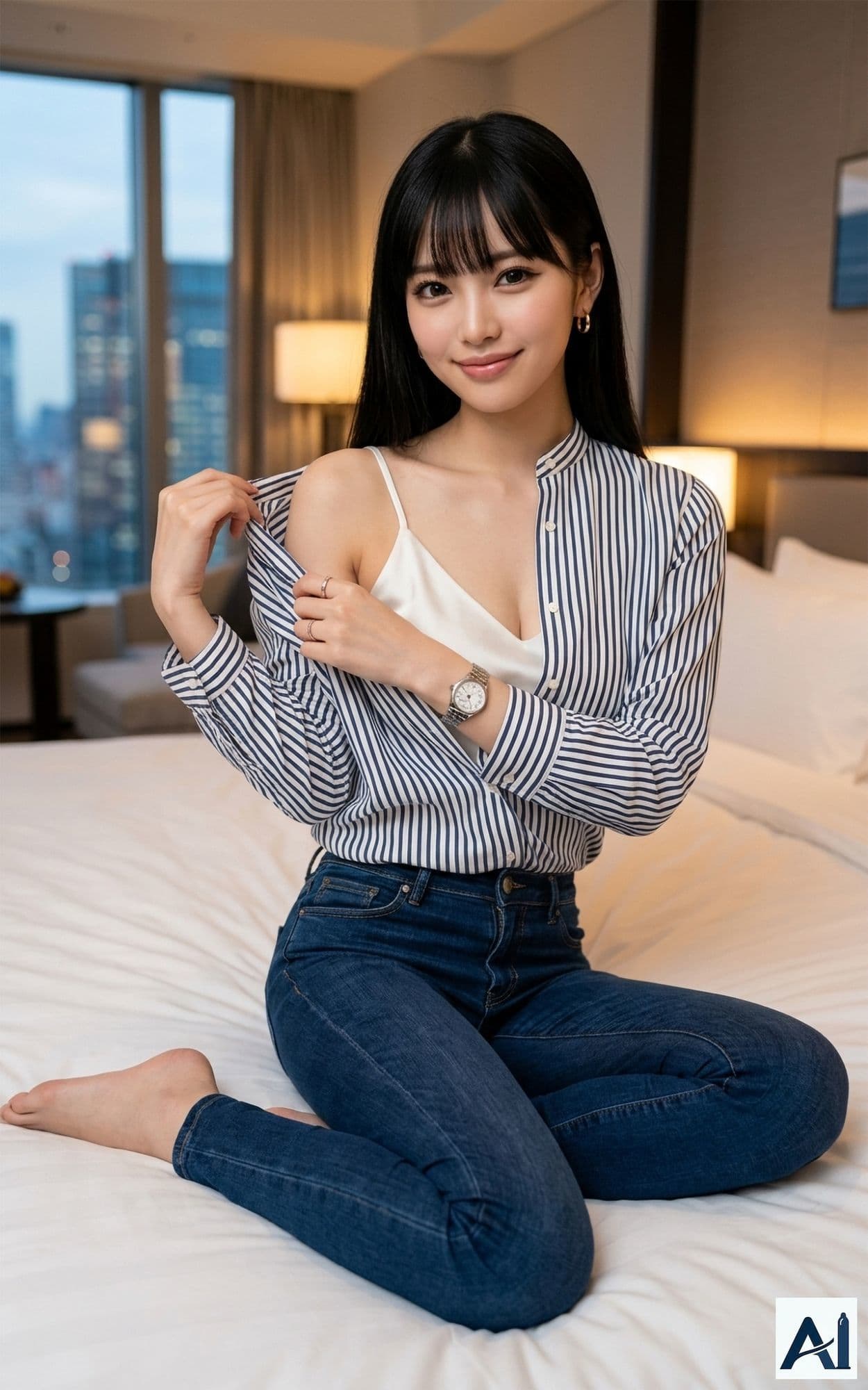 ［AI写真集］ AIC-Photo 背徳のV Premier 07:経理部 新人 りえ（理瑛）月曜の夜職 サンプル10
