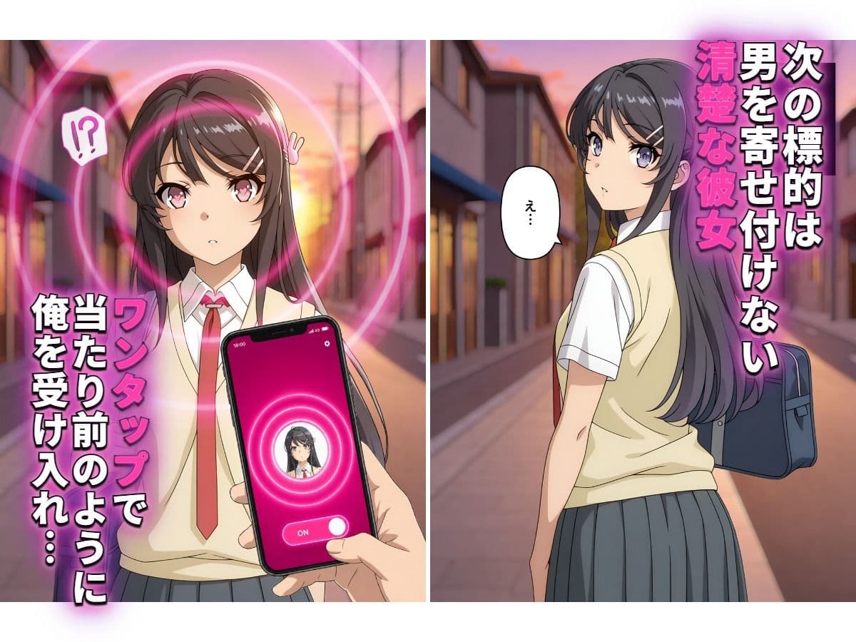 清楚な彼女が「常識改変アプリ」でビッチなギャルに堕ちる話。 サンプル2