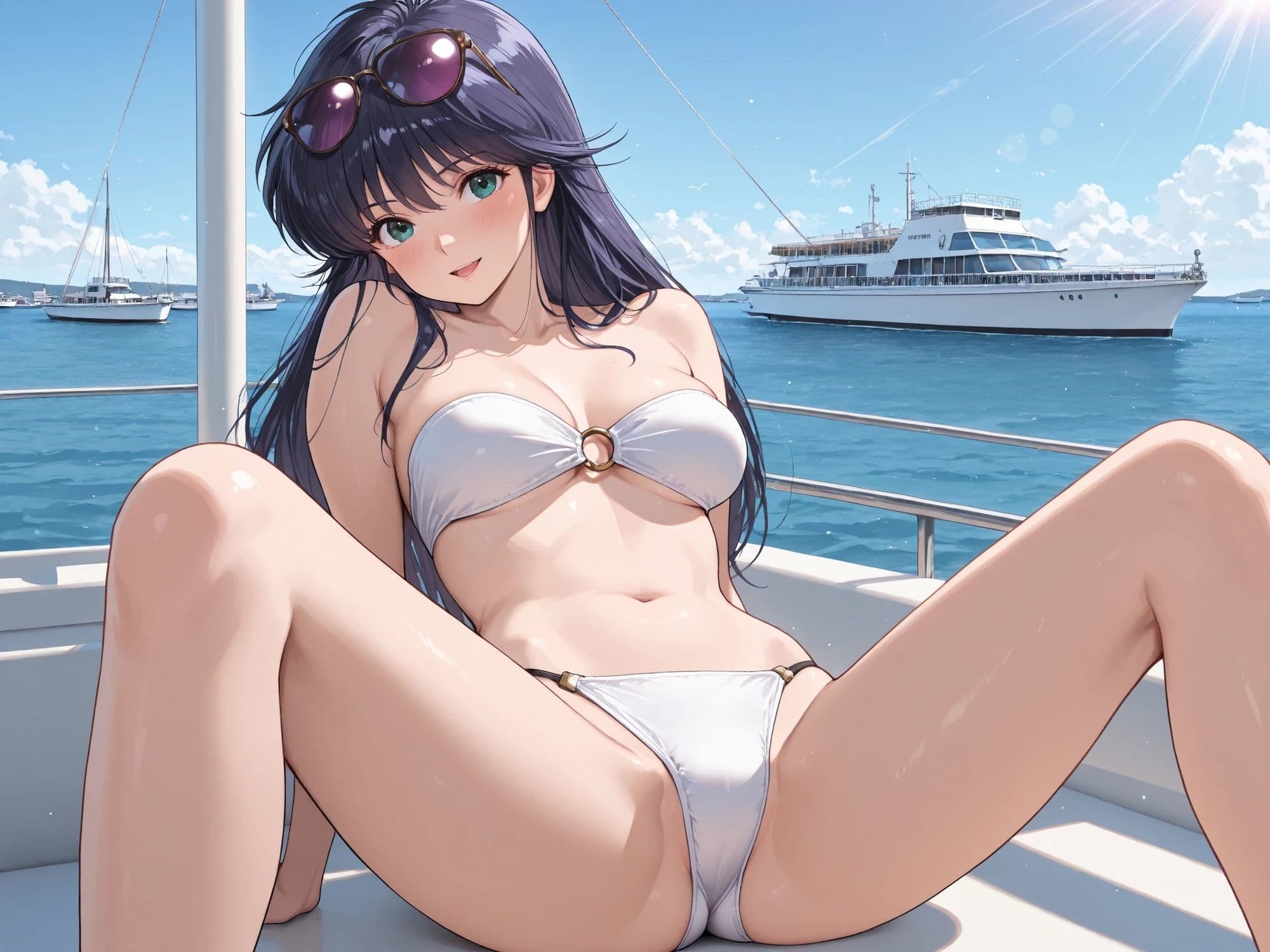 AIイラストCG集136 鮎〇まどか ― 潮風に抱かれて ― サンプル5