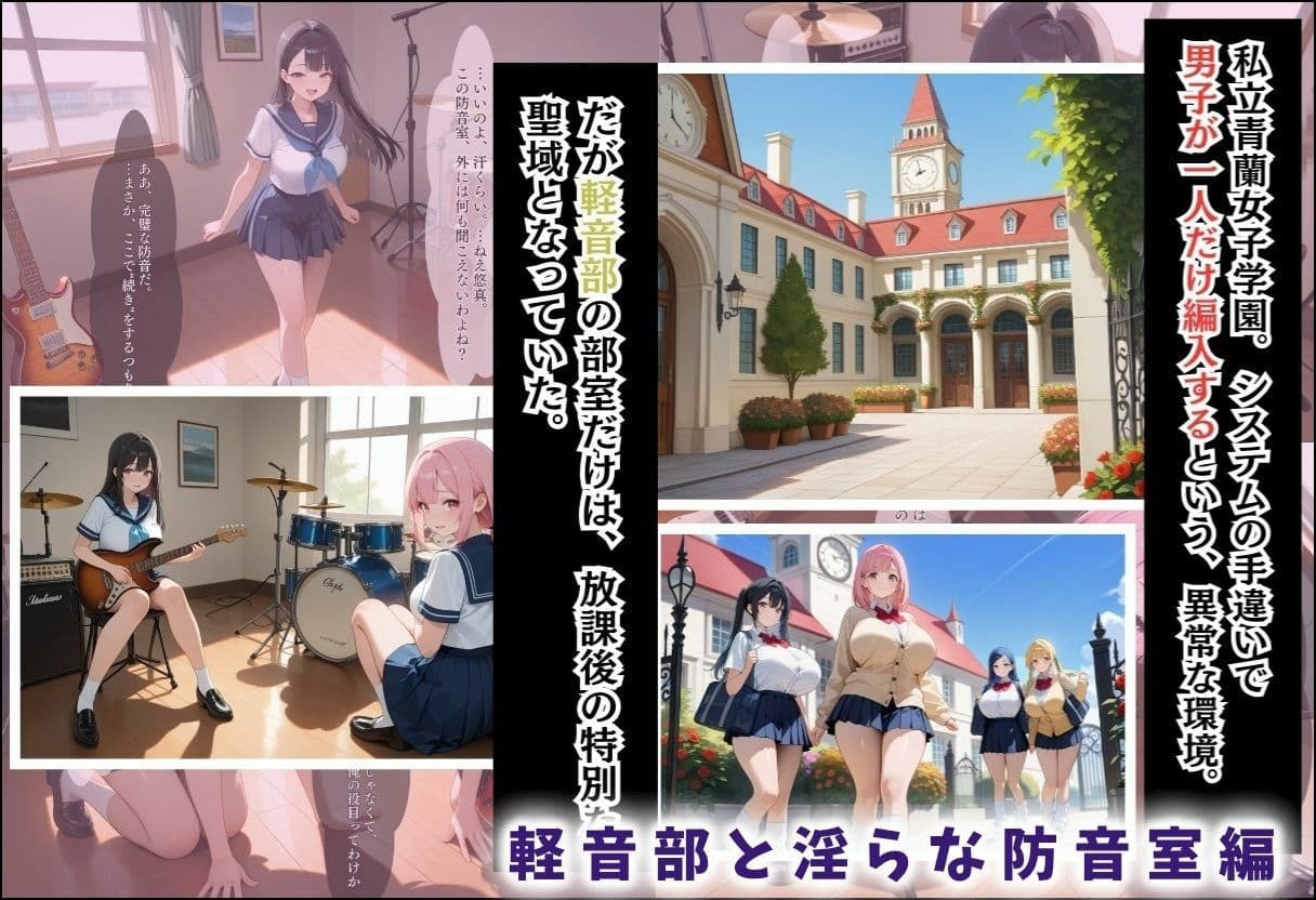 間違って女子校に入学したらムチムチ女子校生に毎日中出しを要求される学園生活〜総集編05〜 サンプル1