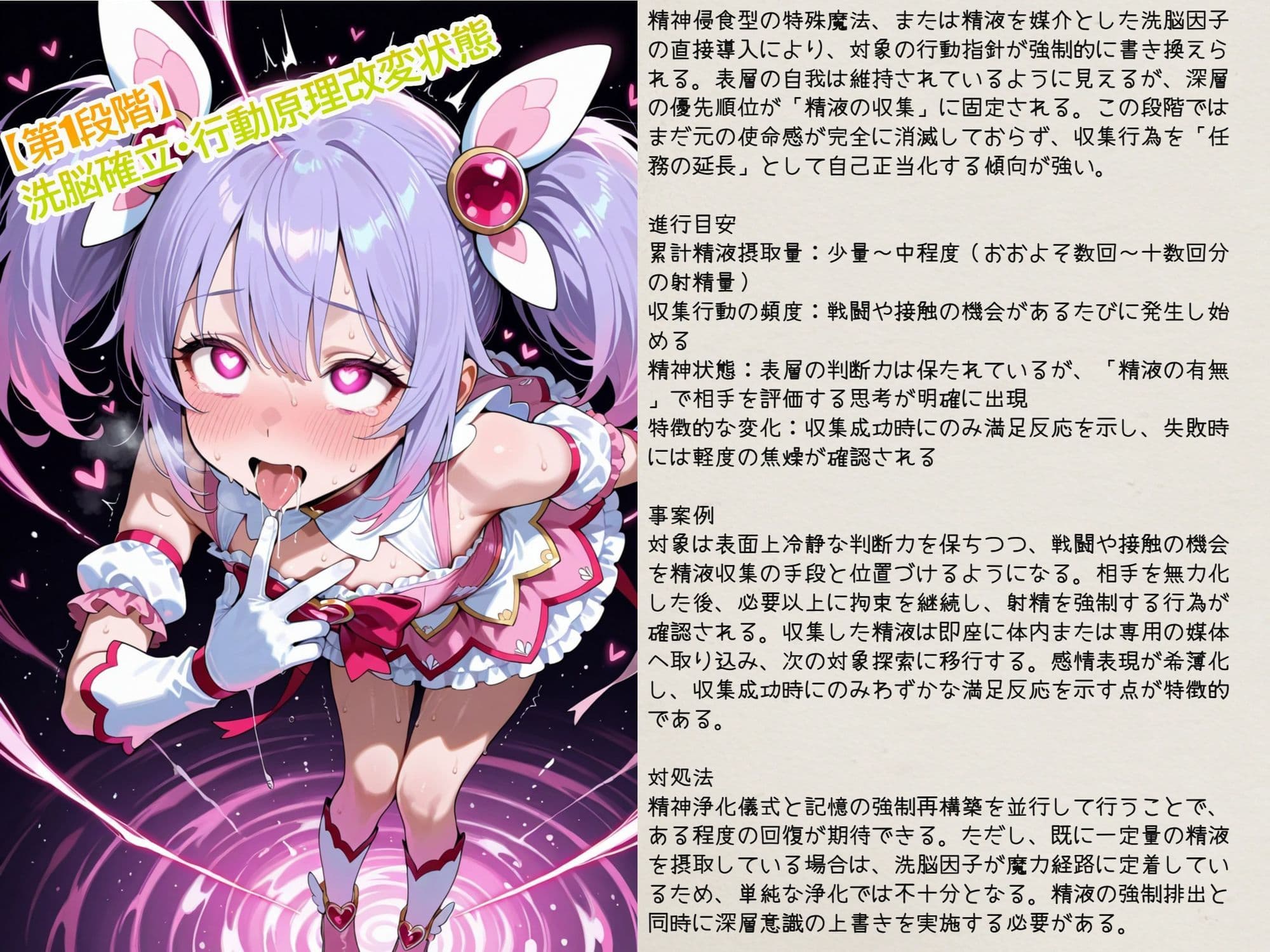 精液で淫魔に変わる魔法少女〜魔法少女の精液依存記録 サンプル1