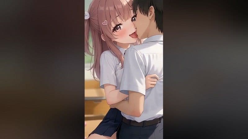 いちゃラブセックス35連発！制服JKと濃厚ディープキスで搾り取られる【スマホ縦型アニメ/フルボイス】 サンプル6