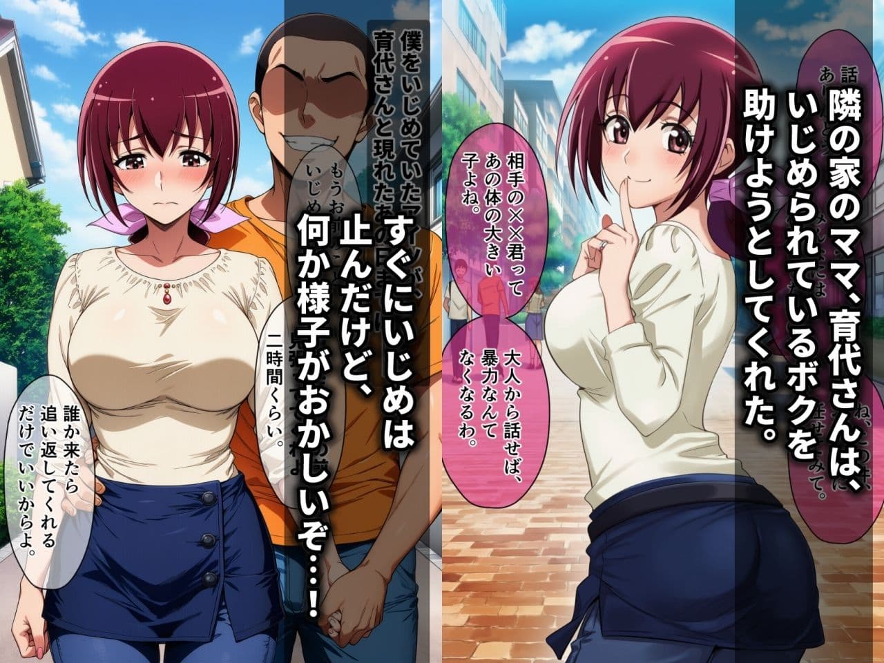 いじめっ子に体を差し出したあこがれのママを、ぼくはのぞき穴から見ていることしかできない サンプル1