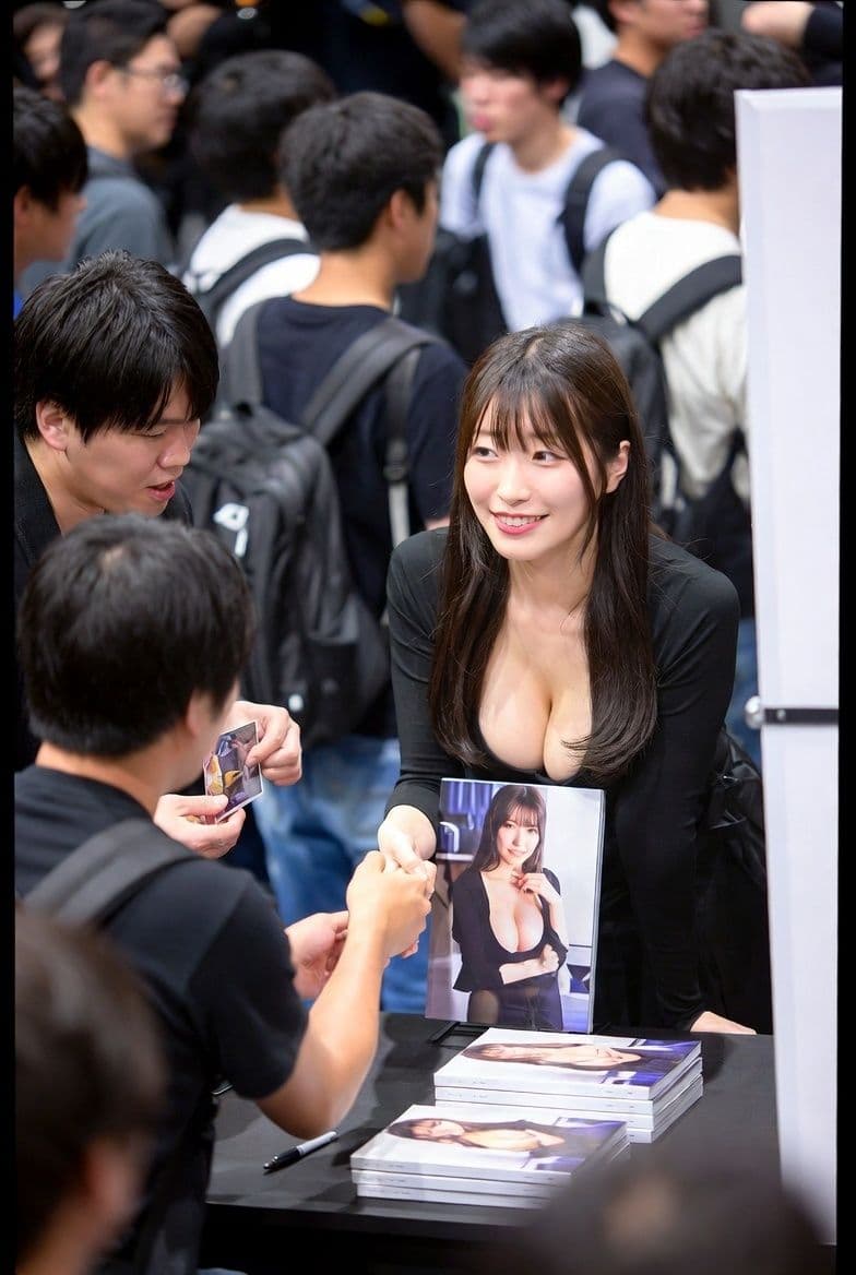 NZAI-010 握手会巨乳覗き 〜カメラとオタクに囲まれたAI美女のポロリと無防備〜 サンプル1