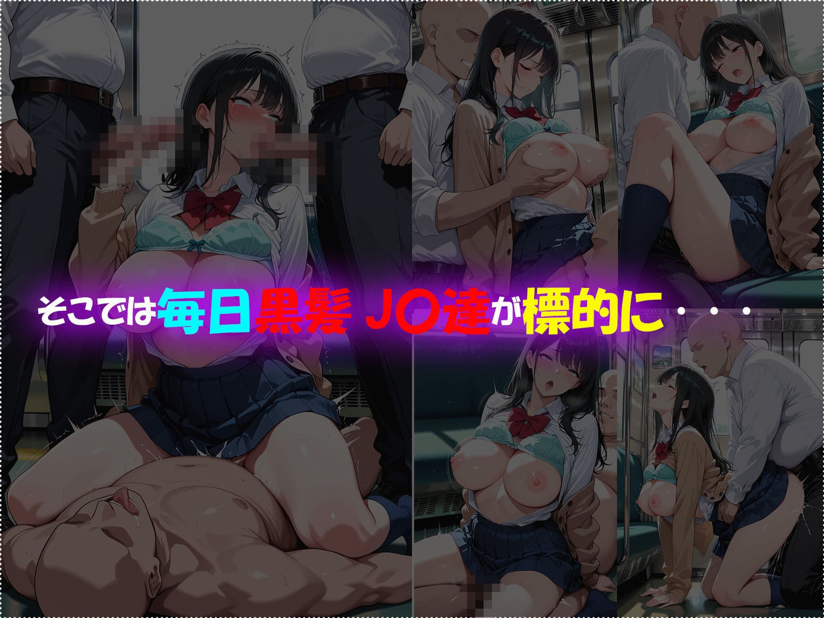 痴●電車で毎日中出しされ続ける黒髪JKの記録 サンプル5