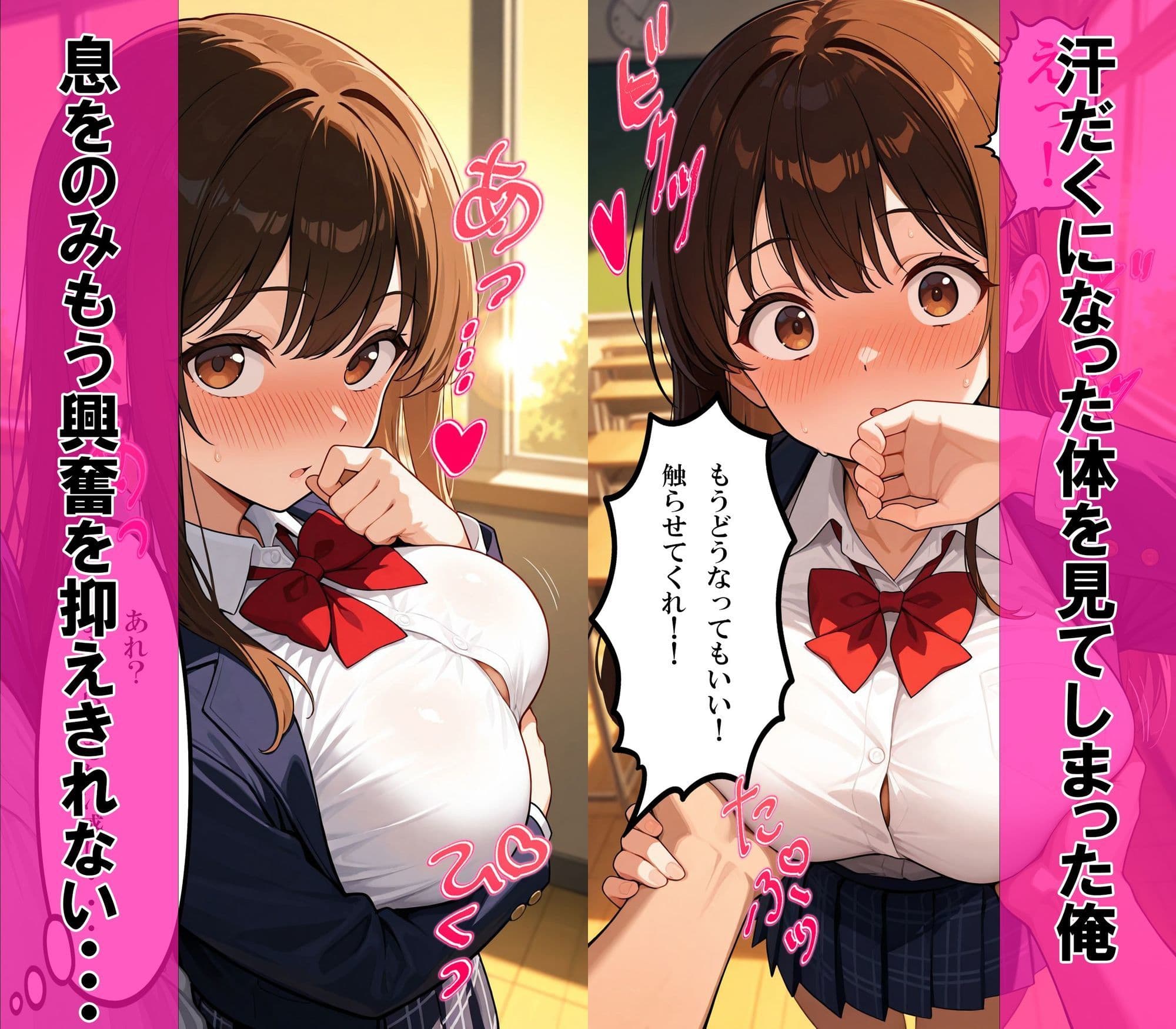 【セリフ付き】巨乳女子校生が激イキ汗だく生ハメ〜我慢できずに発情メス堕ち〜 サンプル2