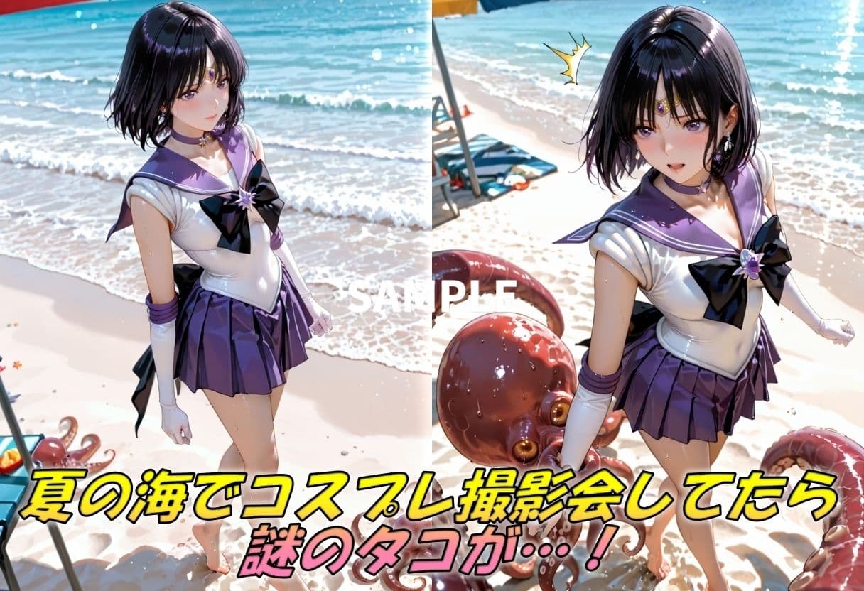 コスプレの可愛さに釣られて現れたタコに襲われてイクッ サンプル1