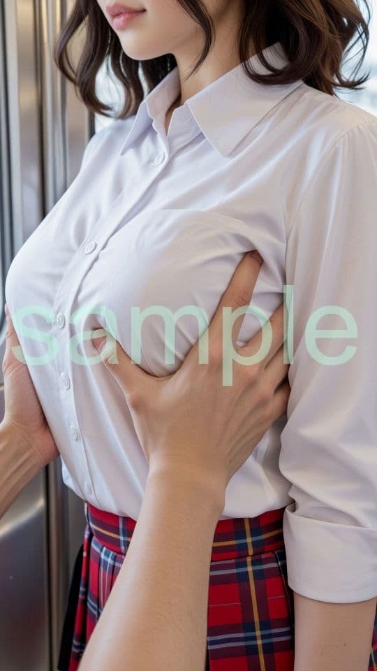 お触り痴〇電車 制服編 サンプル2