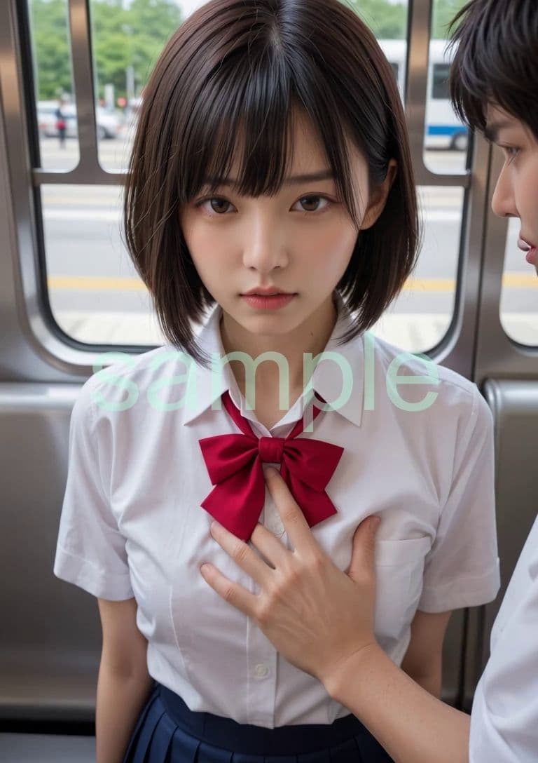 お触り痴〇電車 制服編 サンプル7