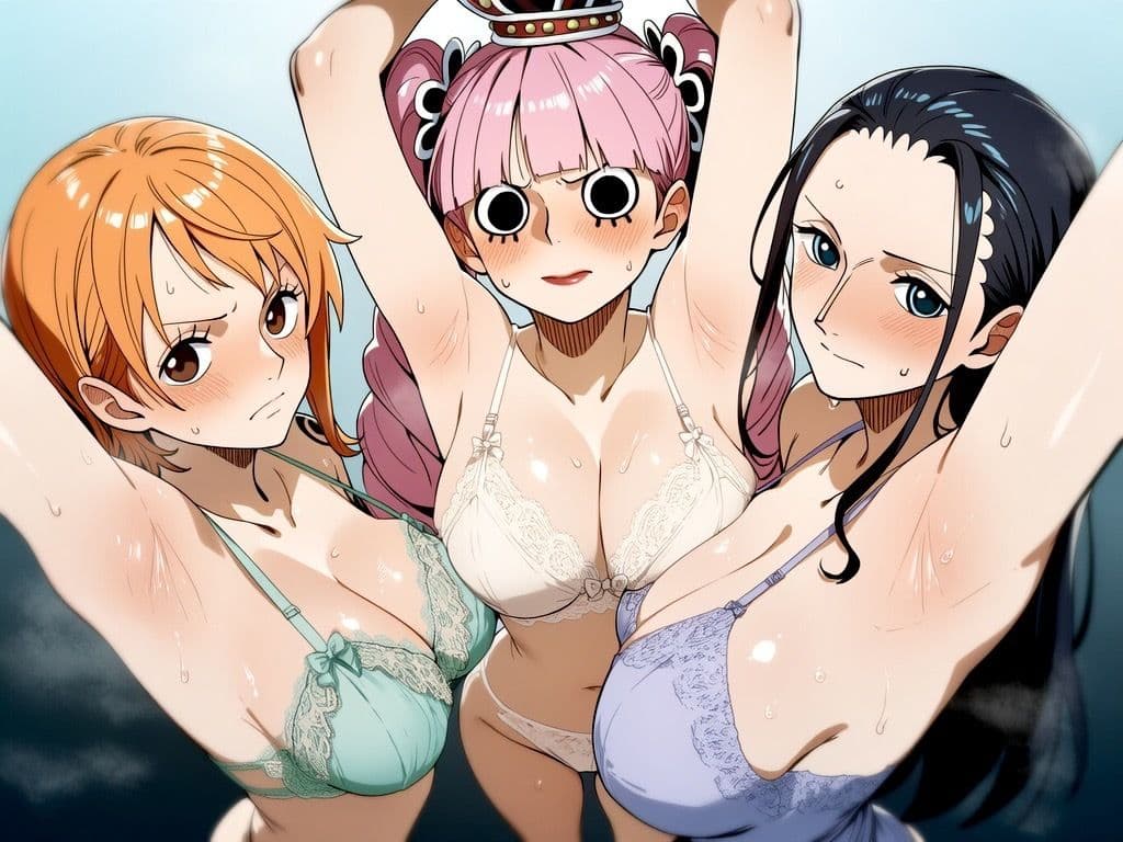 【ワキフェチ】ONEPIECE_ヒロイン9人_ばんざい＆恥じらいグラビア画集 サンプル1