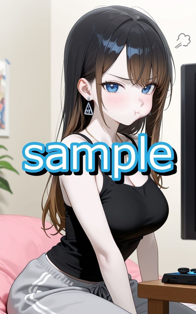 オタクに優しいギャルがゲームに負けた腹いせに押し倒して襲われちゃうイラスト集 サンプル3
