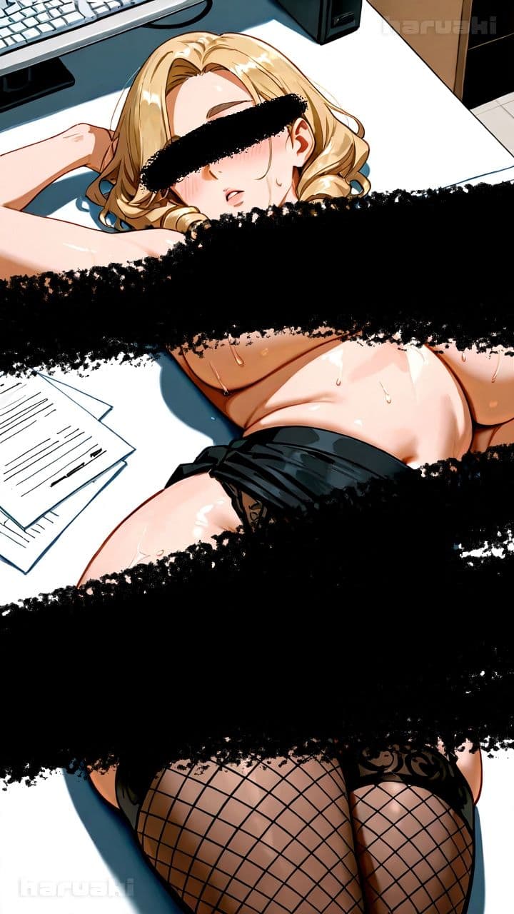 【AIアニメ巨乳美女写真集】Vol.17おっぱい性奉仕が大事なお仕事の金髪秘書森永さん サンプル2
