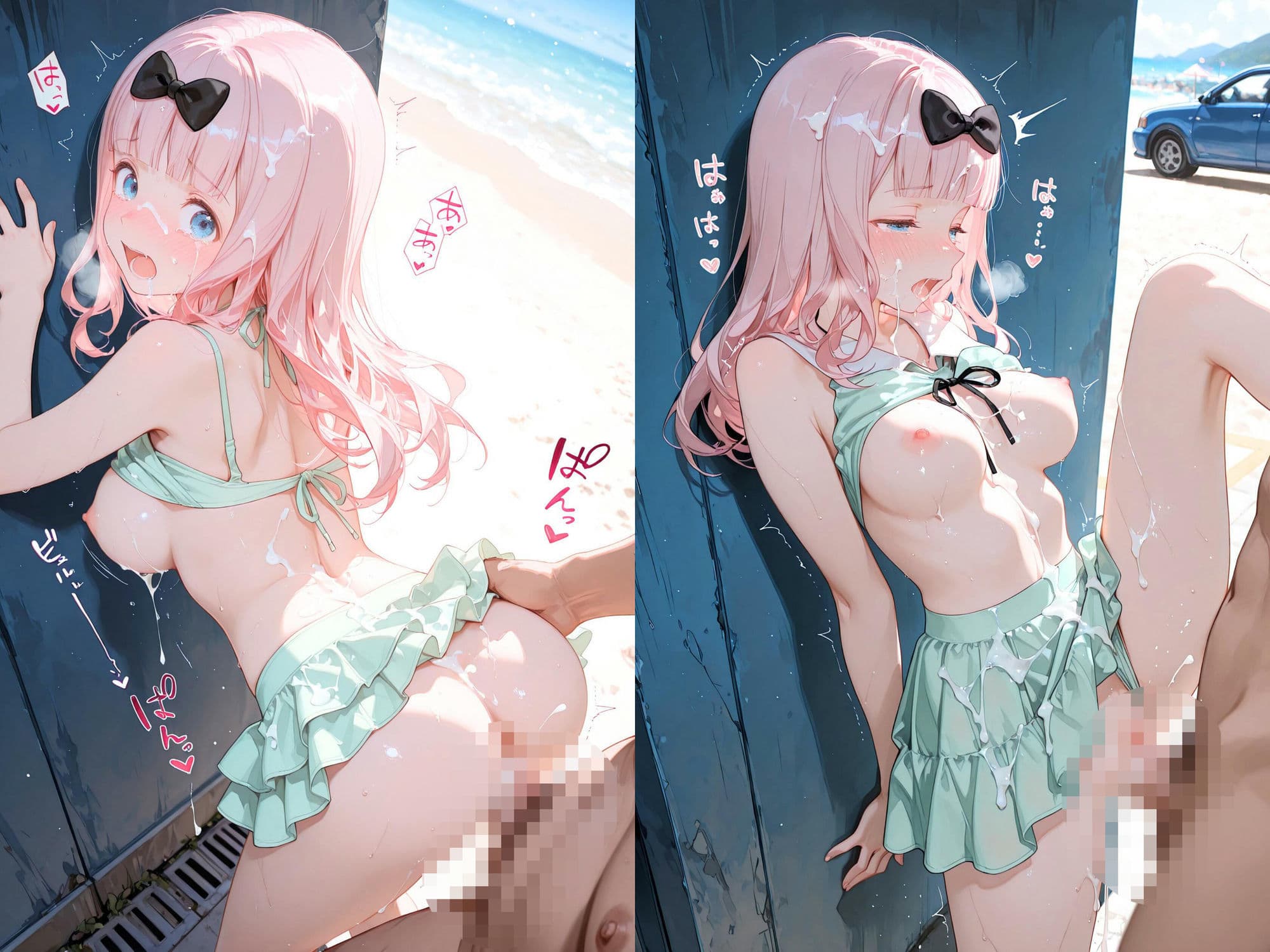 【4K動画付き】ヒロインと海辺の誘惑:藤原ち〇編 かぐや様は告〇せたい 4K高画質 サンプル6