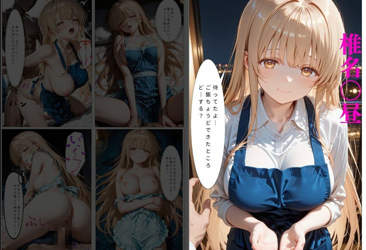 裸エプロンで誘惑ドキドキハーレム生活 サンプル7