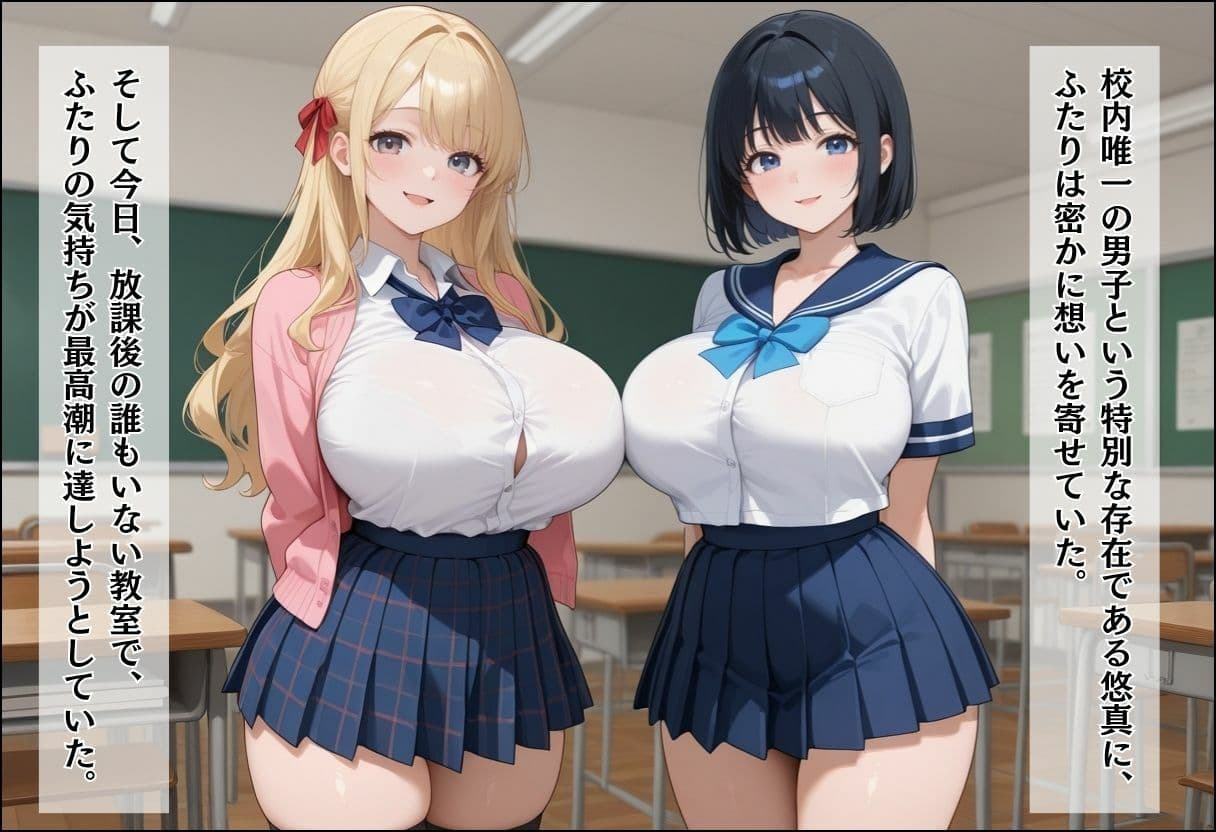 間違って女子校に入学したらムチムチ女子校生に毎日中出しを要求される学園生活〜放課後甘々Wヒロイン編〜 サンプル4